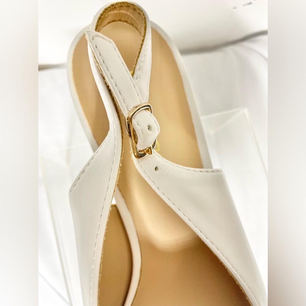Sz 6.5 Dream Pairs Elegant Women's Slingback Shoes - Black and White - Picture 9 of 10